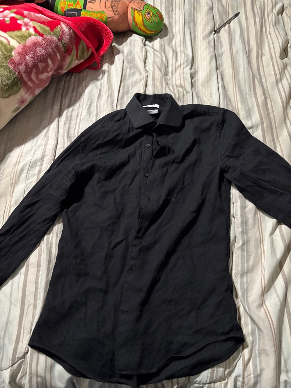 Calvin Klein Black Long Sleeve Casual Button Down Shirt